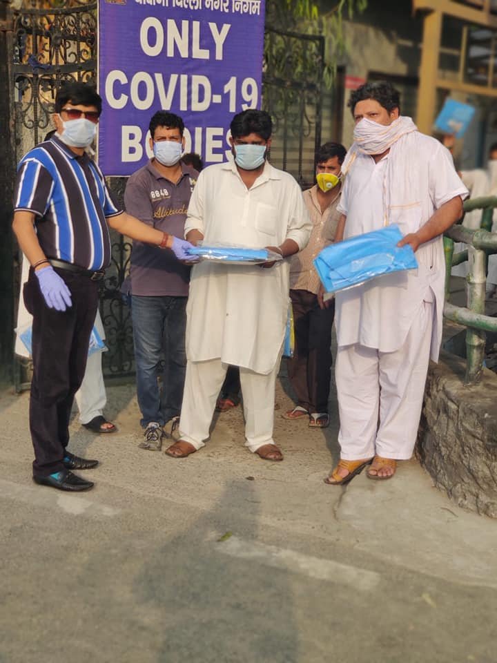 durbal divyang kalyan society dwara ppe kt ayurvedik kadha or mask vitran